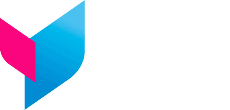 Logo charte nationale qualité des services à la personne - blanc
